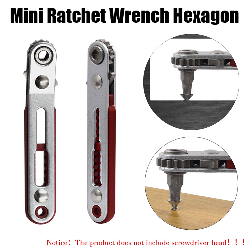 1pc Mini Torx Hex Ratchet Wrench Bidirectional Control For Single