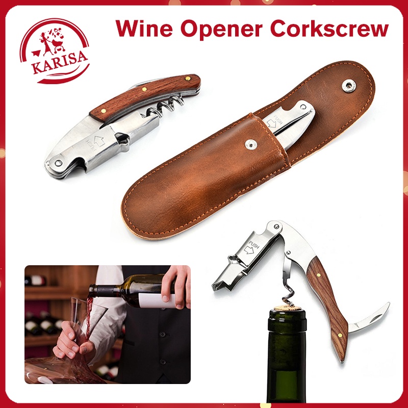 Stainless Steel Wine Cork Opener Waiters Corkscrew Wine Bottle Opener