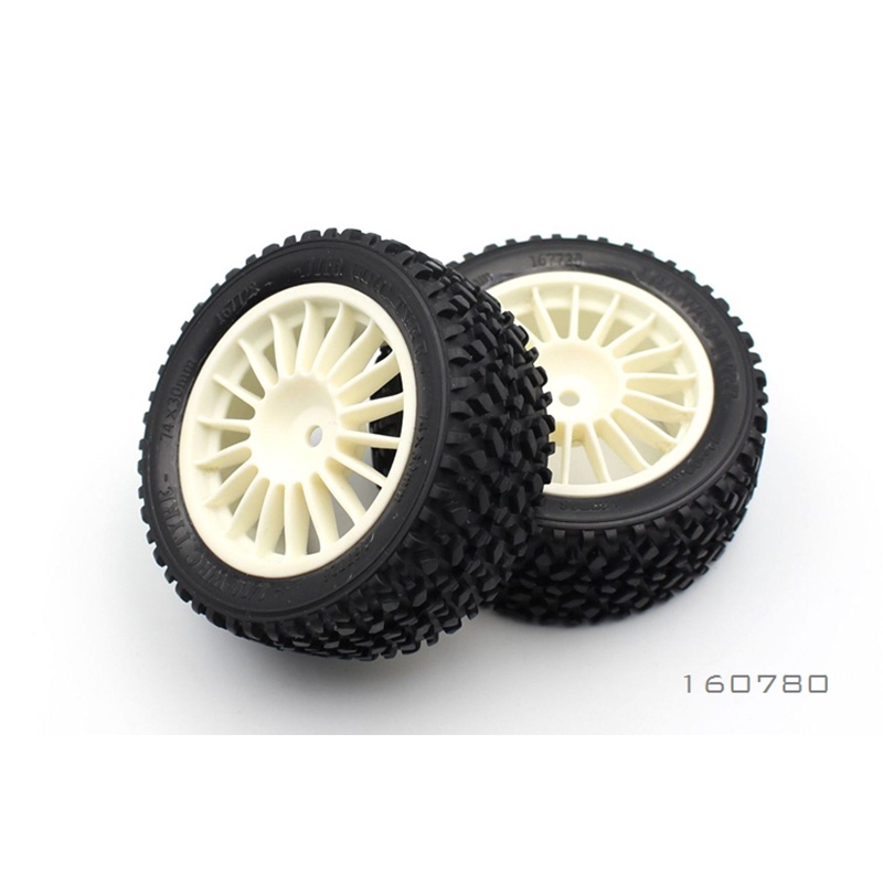SNRC Parts 160780 White Rally Rear Tires 2PCS 75*32mm for DT2 1/10 RC ...