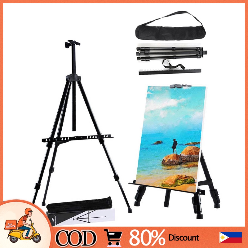 66Inches Reinforced Artist Easel Stand Extra Thick Aluminum Metal ...