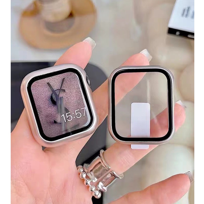 Glass + Cover For Apple Watch Case 49MM 45mm 41mm 44mm 40mm Bumper
