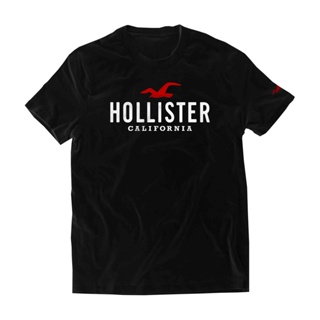 Hollister Mens T-Shirt Logo Tee Medium Cotton Blue Embroidered
