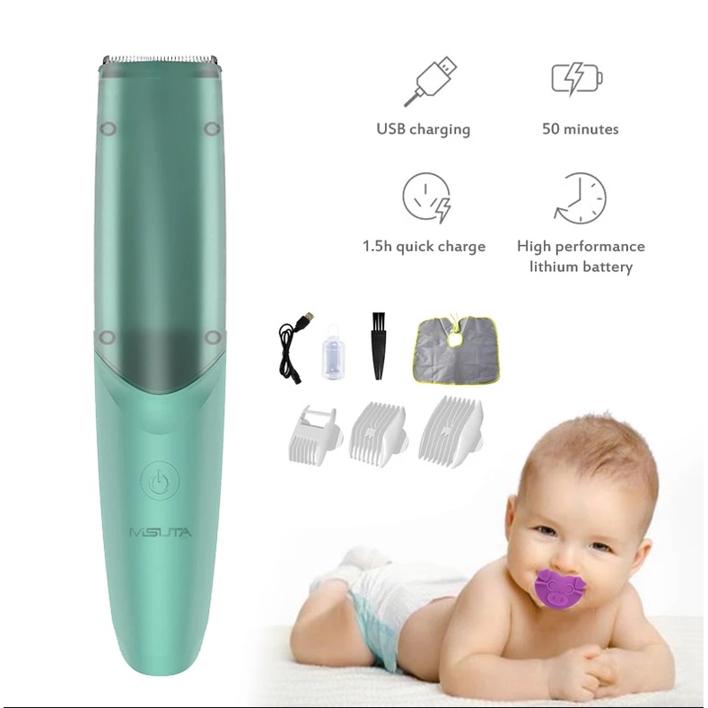 Vacuum Baby Hair Clippers Vacuum Haircut Kit Child Safe Ultra Quiet ...