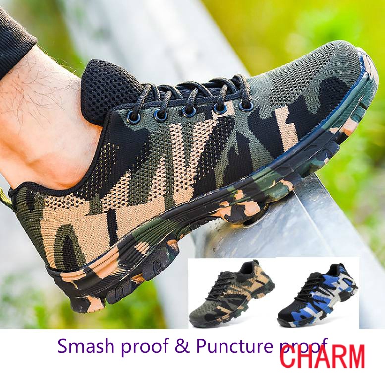 【original】Safety Protective Shoes Breathable Training Shoes Steel Toe