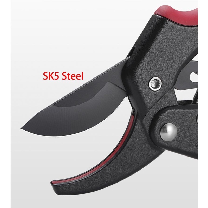 Adjustable Ratchet Skip Garden Pruning Shear SK5 Steel Cutter Labor ...