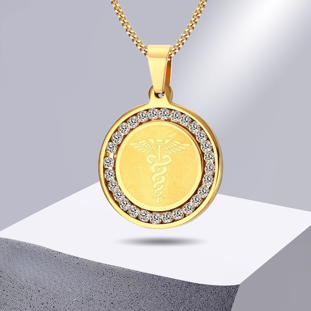 Vintage Necklace Pendant Women Men Stainless Steel Chain Pendant For