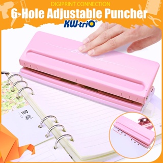 Adjustable 6-hole Desktop Punch Puncher For A4 A5 A6 B7 Dairy