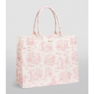 Harrods Toile Grocery Shopper Bag - Blue - One Size