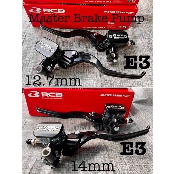 RACING BOY MASTER BRAKE PUMP E3 12.7mm/14MM HYDRAULIC TYPE UNIVERSAL ...