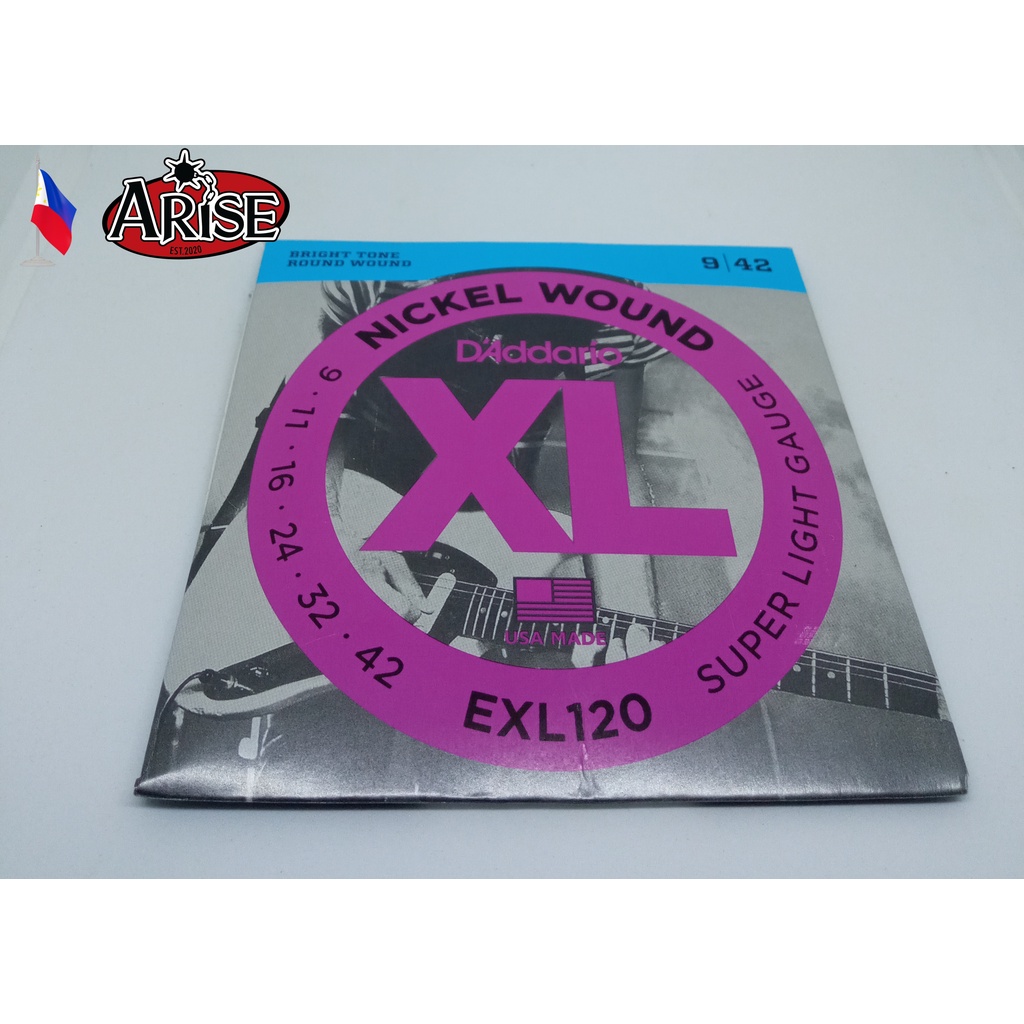 D'Addario 942 EXL120 Nickel Wound Super Light Gauge Electric Guitar