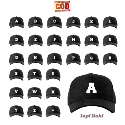 Alphabet Hat/BASEBALL Cap Embroidered Letters A-Z UNISEX Teenagers ...
