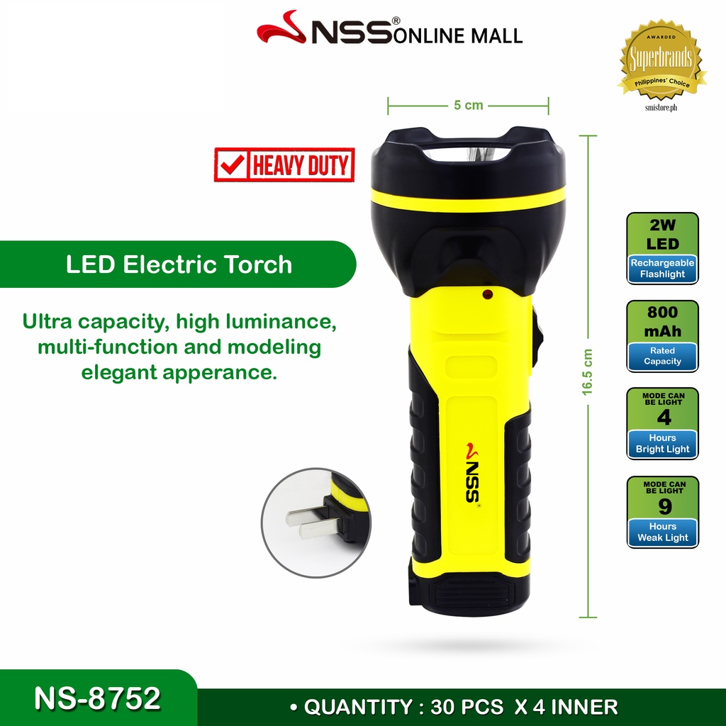 NSS Flashlight Torch Waterproof Handheld Flashlight for Camping Biking ...