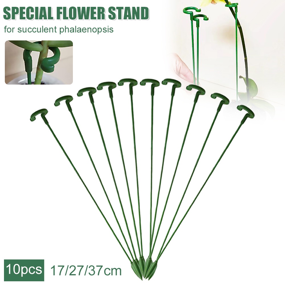 LHK 10pcs 17/27/37cm Flower Single Supporter/Stem Stand Single Support ...