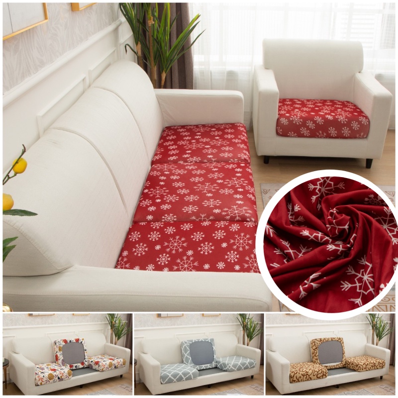 Printing Sofa Seat Cover Elastic Sectional Sofa Cover 1 2 3 4 Seater Christmas Couch Cover Furniture Protector Slipcovers Home Living Room Decoration Shopee Philippines