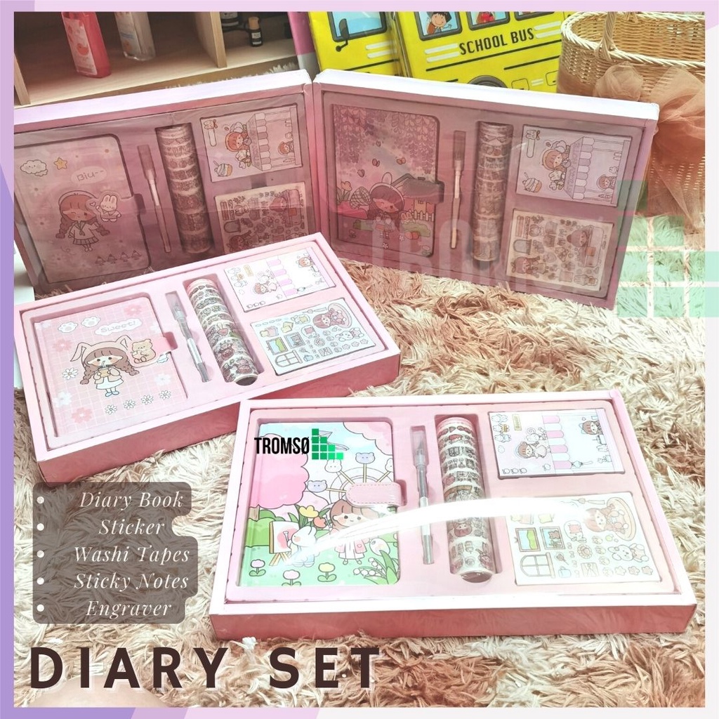 Tromso 5in1 Diary Set / Gift Set Daily Book/ for girls (Diary Book ...