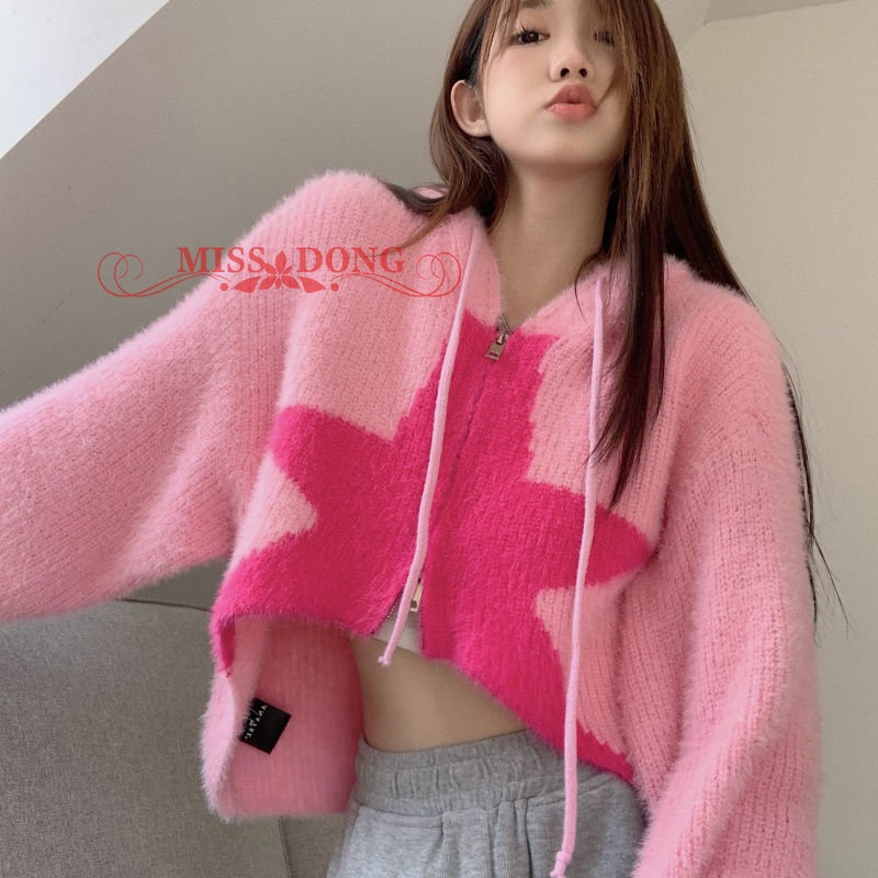 [Miss Dong] 2022 American vintage Design Versatile Knitted Sweater ...