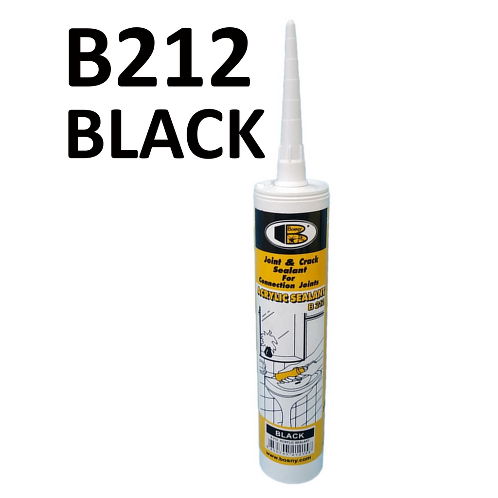 BOSNY ACRYLIC SEALANT B212 BLACK ( 300 ML ) JOINT AND CRACK SEALANT FOR CONNECTION JOINTS