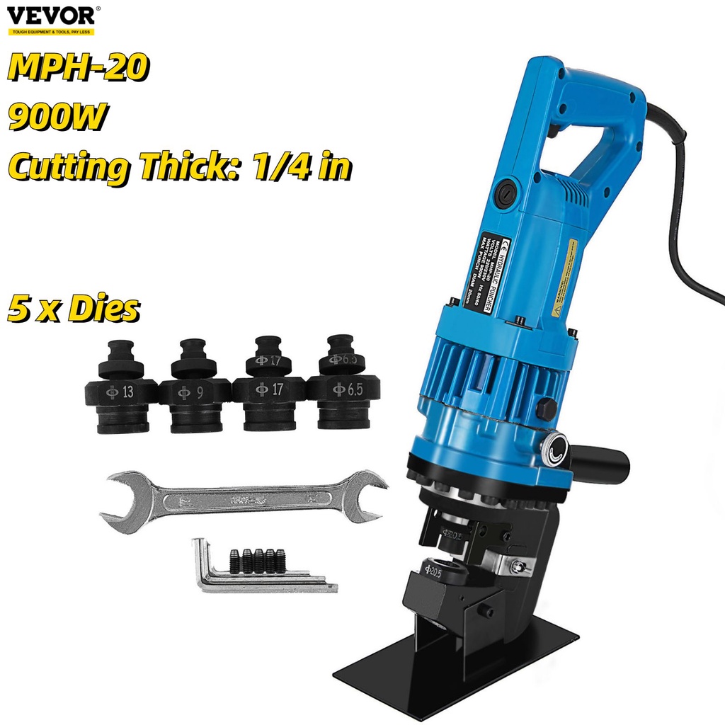 VEVOR MHP20 900W Electric Handy Hydraulic Hole Puncher 6mm Knockout