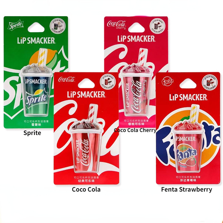 Lip Smacker Coca Cola Fanta Sprite Party Pack Lip Glosses Cup Lip Balm