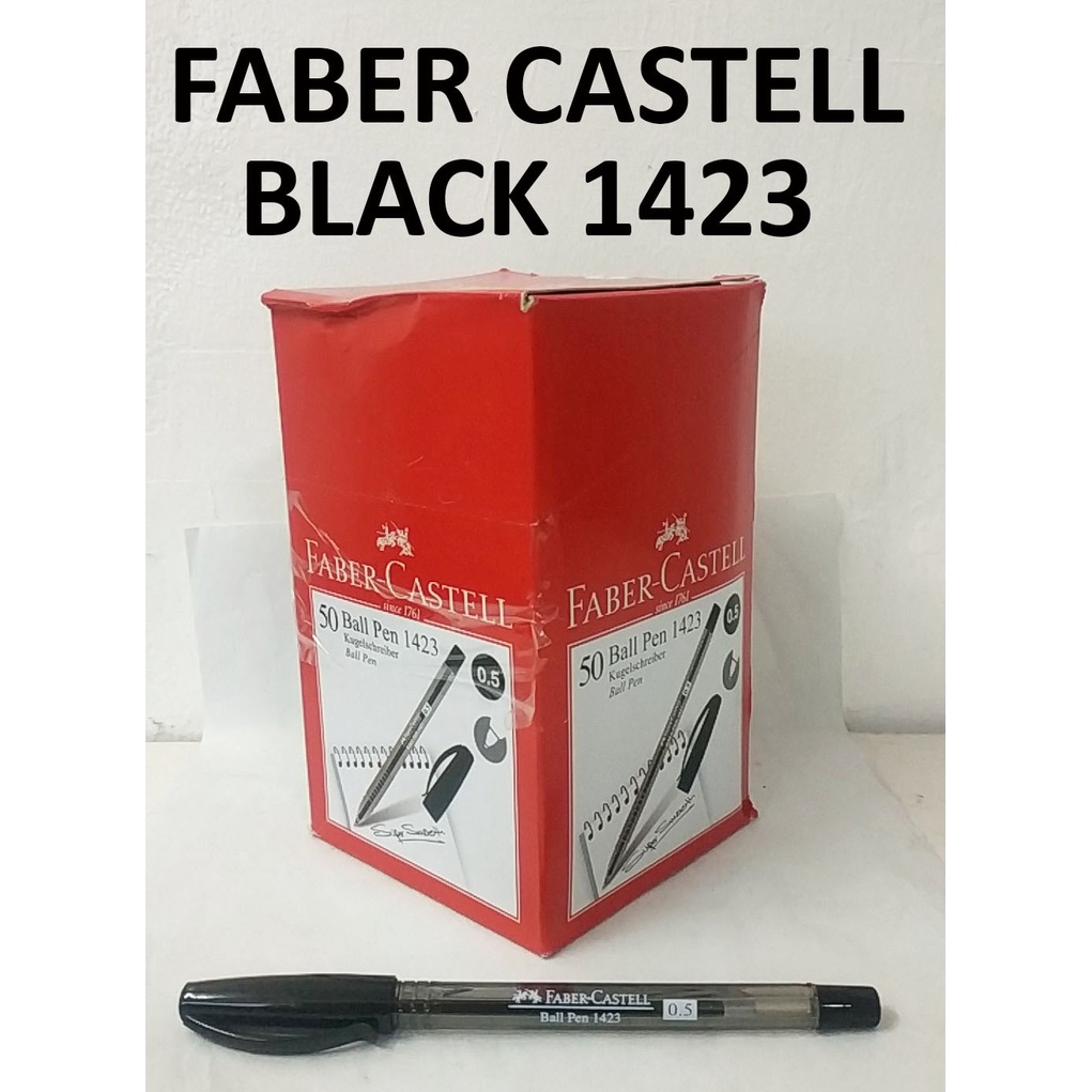 FABER CASTELL BALL PEN NO. 1423 BLACK 0.5MM BALLPEN ( PRICE PER PIECE