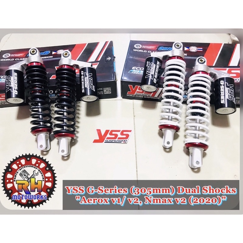 YSS G-Series for Aerox v1/v2 and Nmax v2 (305mm) Dual Rear Shocks ...