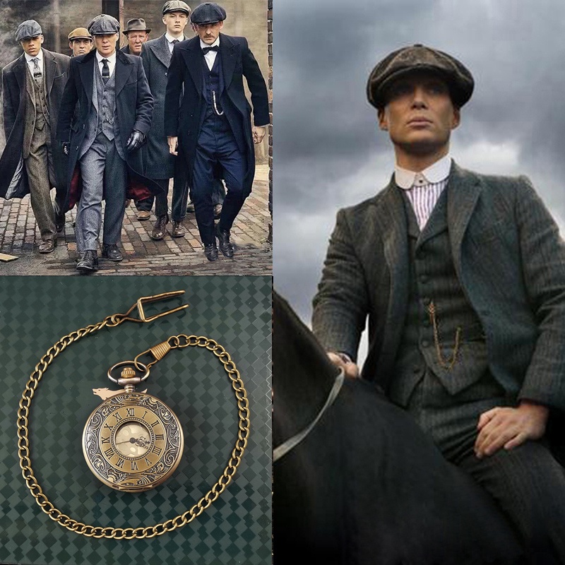 Razor Party Shelby Bloody Gangster Pocket Watch Vest Electronic Chain