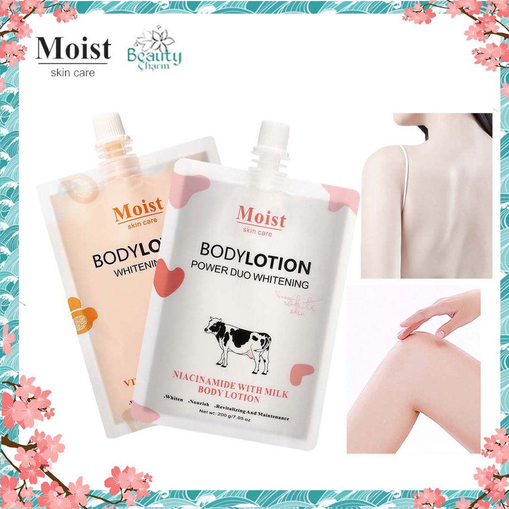 Moist Lotion 200g Milk Papaya Moisturizing Whitening Vitamin E