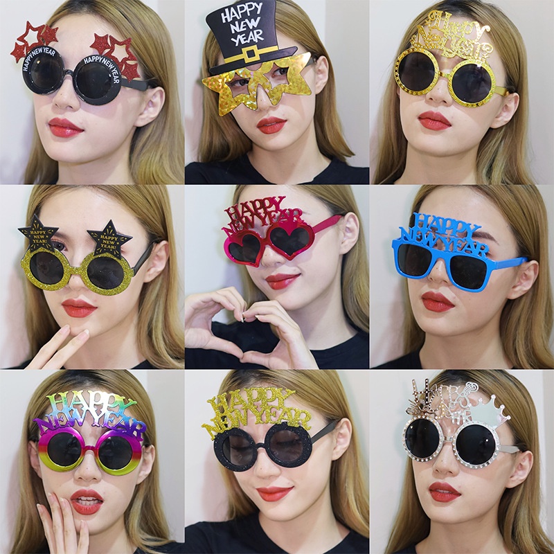 Happy New Year Party Photographing Props Glasses Festival Dressing ...