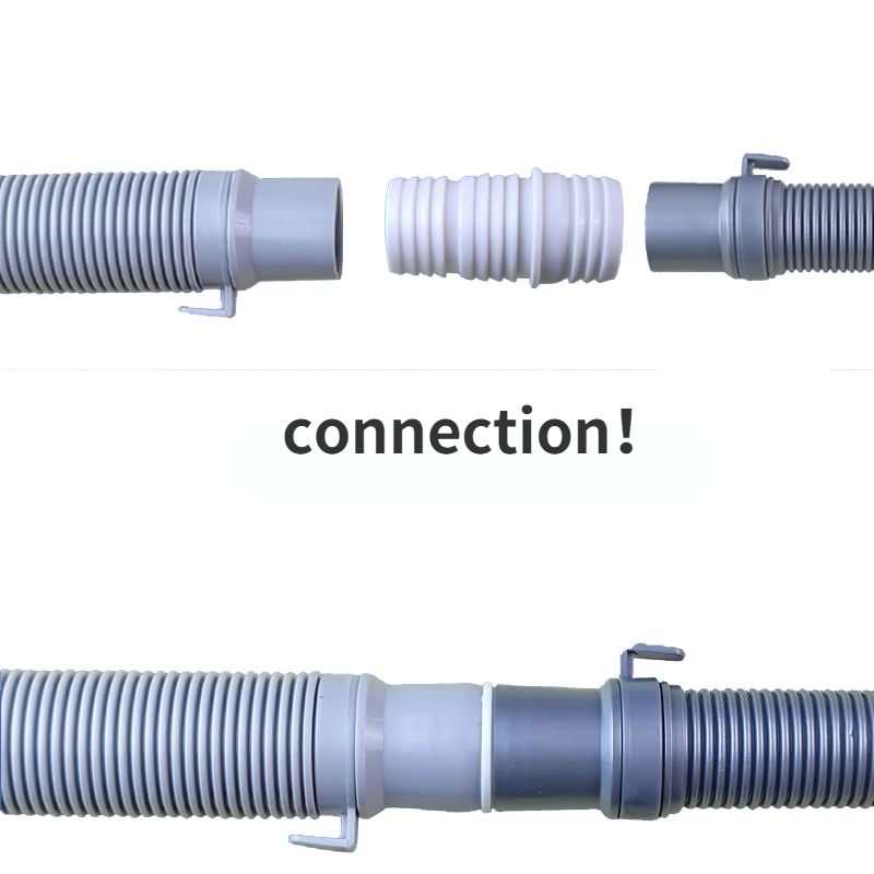 Washing Machine Drain Hose Extension Pipe Universal Extender Wave Wheel