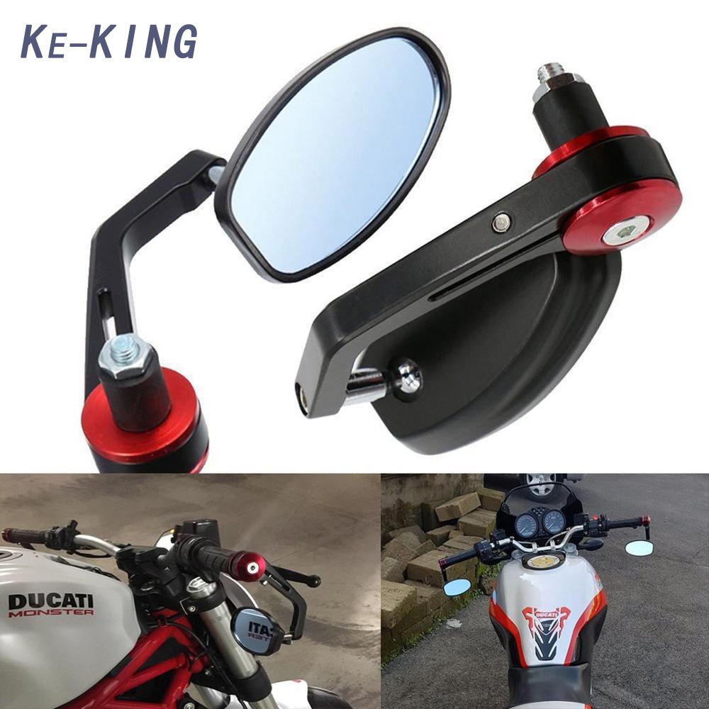 Moto Rear View Side Mirrors Handlebar End Mirror Handlebar Bar End