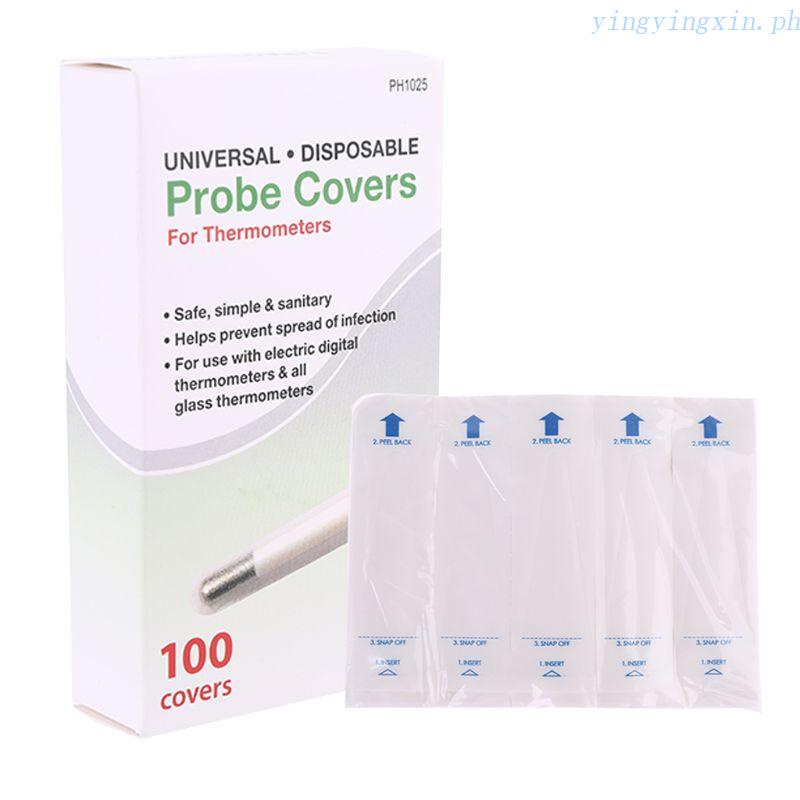 YIN 100Pcs/Box Universal Disposable Digital Thermometer Probe Covers ...