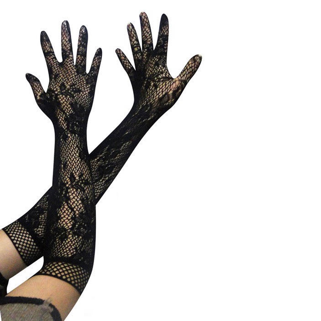 YFGSC1779 Elegant Perspective Stocking Lace Gloves Sexy Wedding Gloves