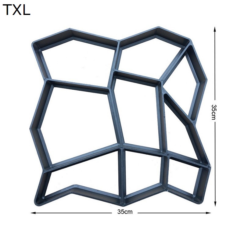 TXL Garden DIY Pavement Mold Walk Concrete Mould Molds Floor Road ...