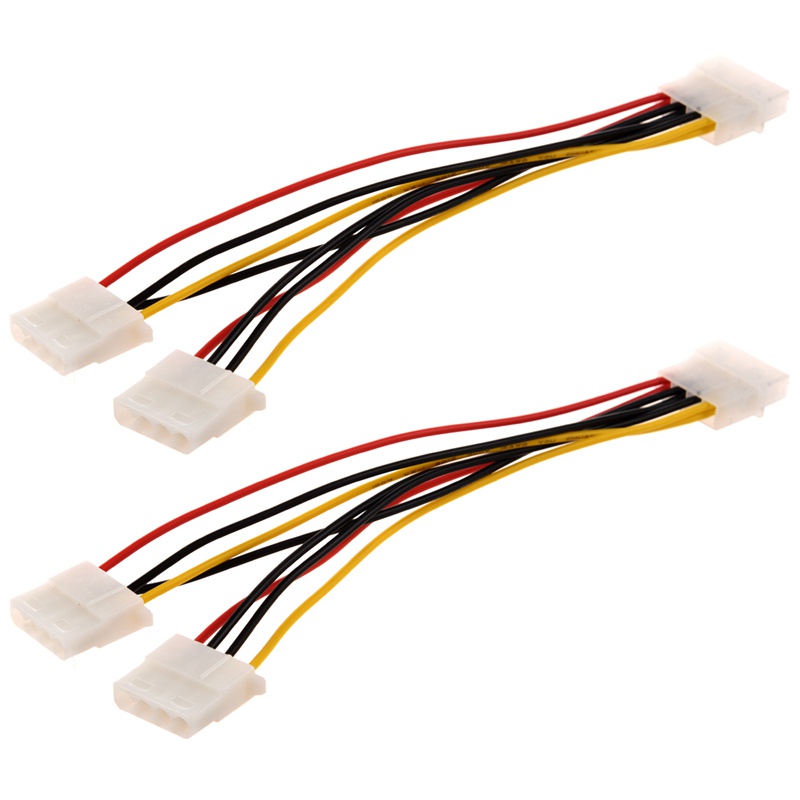 2X Computer Molex 4 Pin Power Supply Y Splitter Cable Gac Shopee