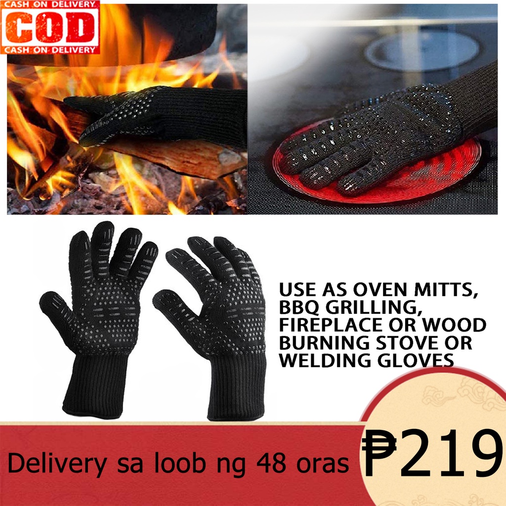 Hot Bbq Grilling Cooking Gloves Extreme Heat Resistant Oven Welding