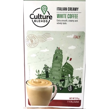 Culture Blends Italian Creamy White Coffee 210g Smooth, Creamy Velvety ...