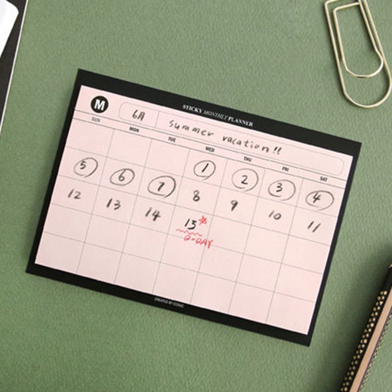 30 Sheets Simple Grid Weekly Planner Book School&Office Tearable ...