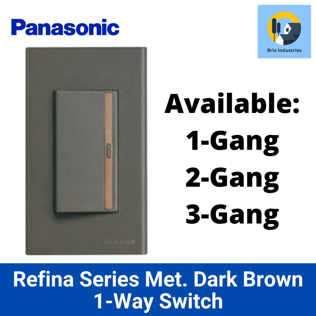 Panasonic Metallic Dark Brown Refina Series 1 Way Switch Set 1 2 or 3 ...