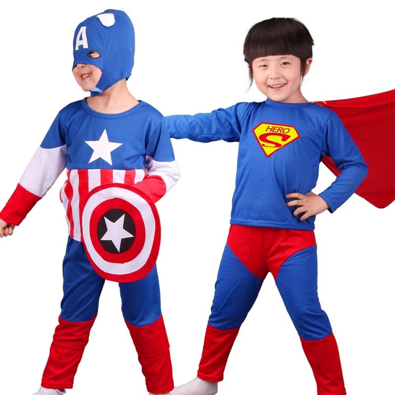 Halloween Captain America Toddler Costume blue