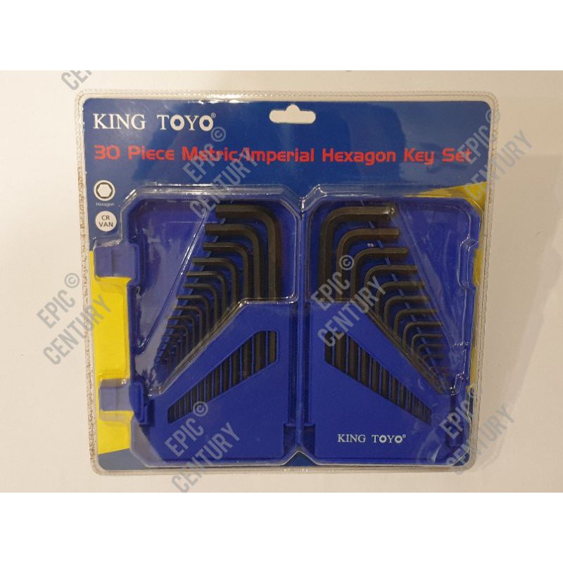 Kingtoyo 30pcs Metric/Inch Allen Key Set KT-FLH-0033 | Shopee Philippines