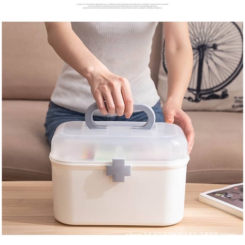 Medical Storage Containers with Compartments and Handle First Aid Kit ...