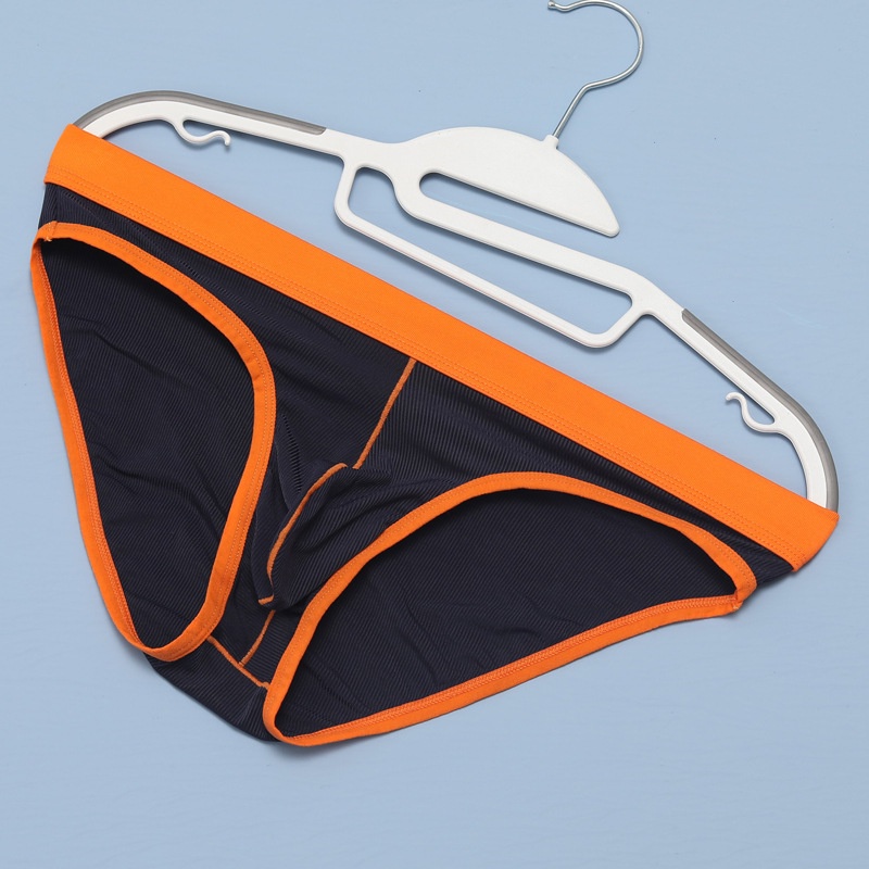 New Men's Underwear High Elastic Low Waist U Convex ColorBlocking Sexy