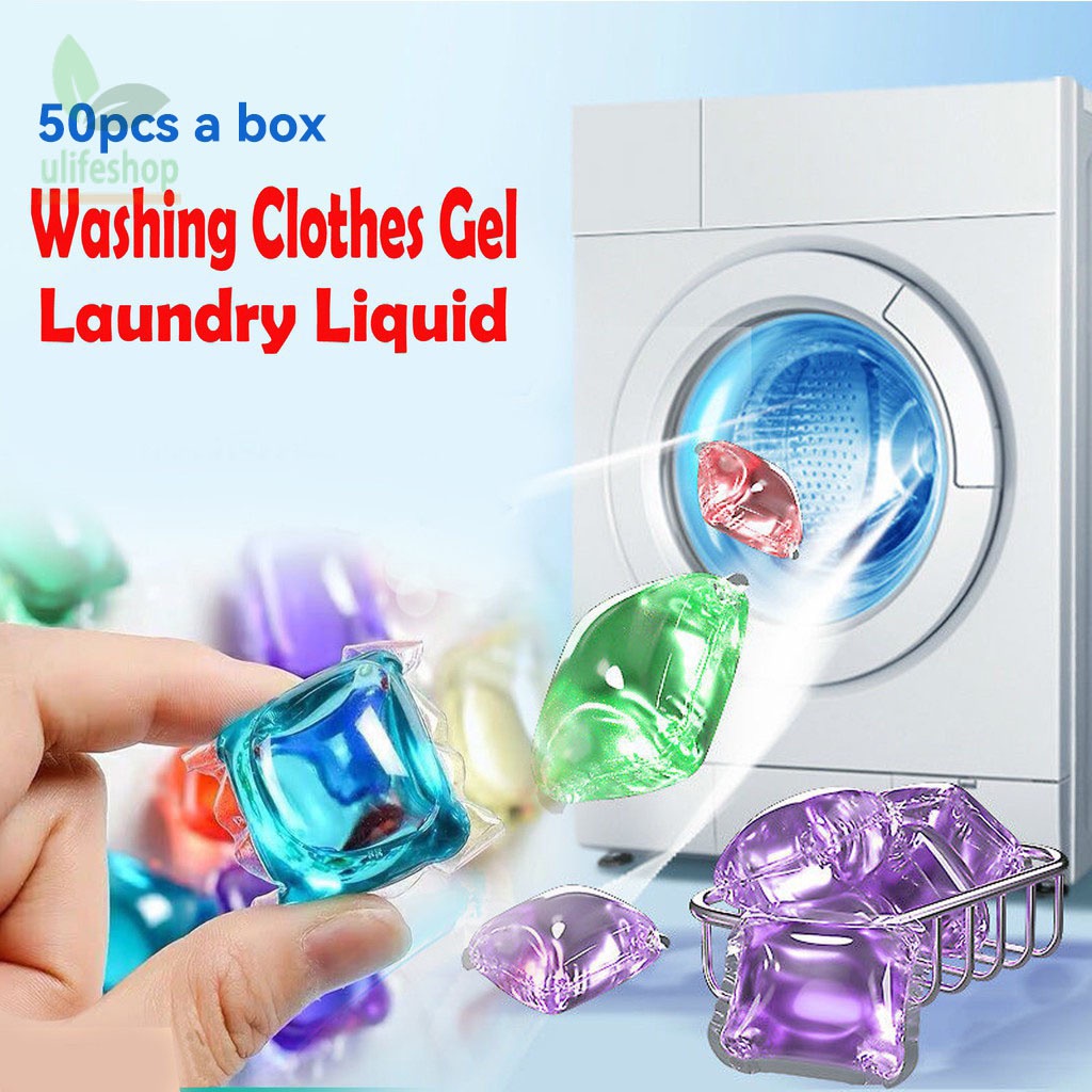 50pcs Liquid Laundry Pods Detergent Laundry Beads Detergent Capsules ...