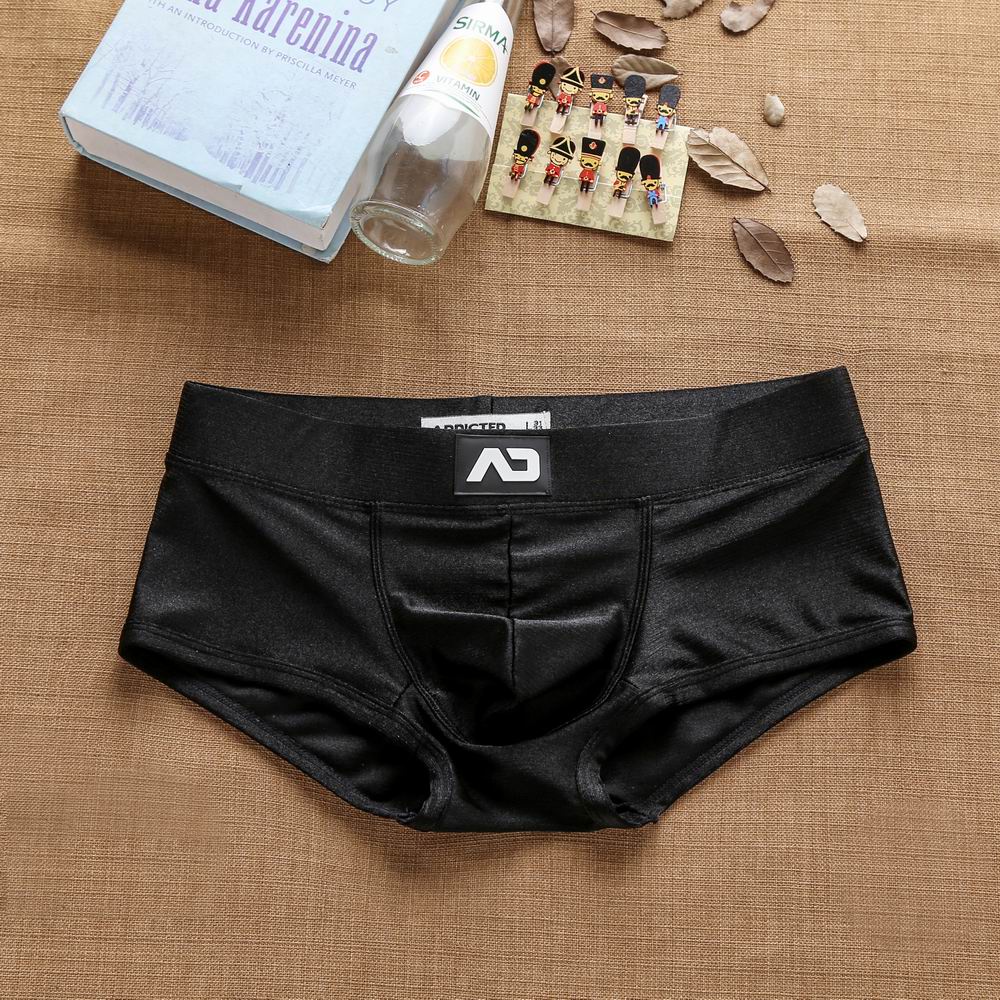 Addicted Men Silk Satin Golden Boxer Briefs Man Boxers Underwear Boy ...