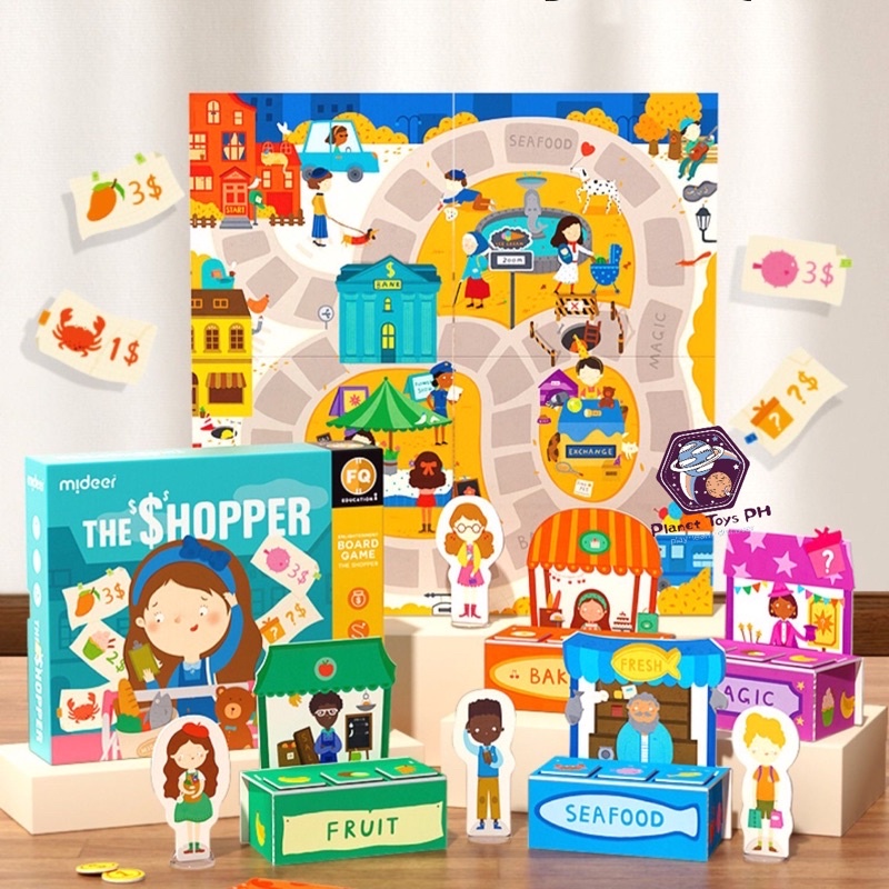 Mideer NEW The Shopper Shopping List Board Game upgraded with popup