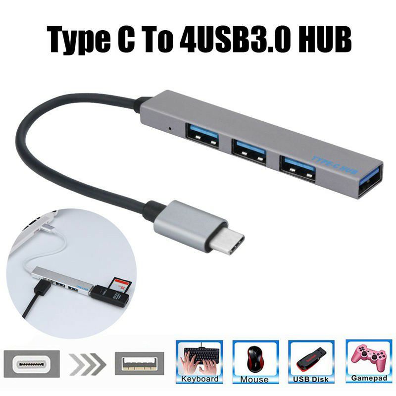 Type C To 4 Usb Hub Expander Ultra Thin Mini Portable 4 Port Usb 3.0 ...