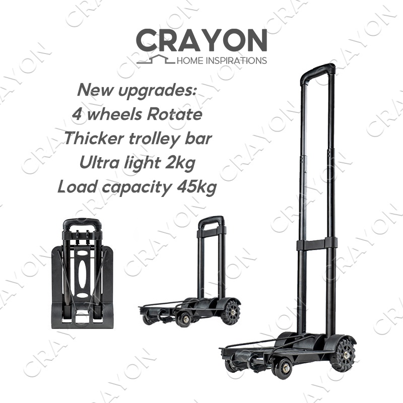 Foldable Trolley Portable Cart Ultra Light Shopping Luggage Fold Up  Transport Hand Truck - Main Image