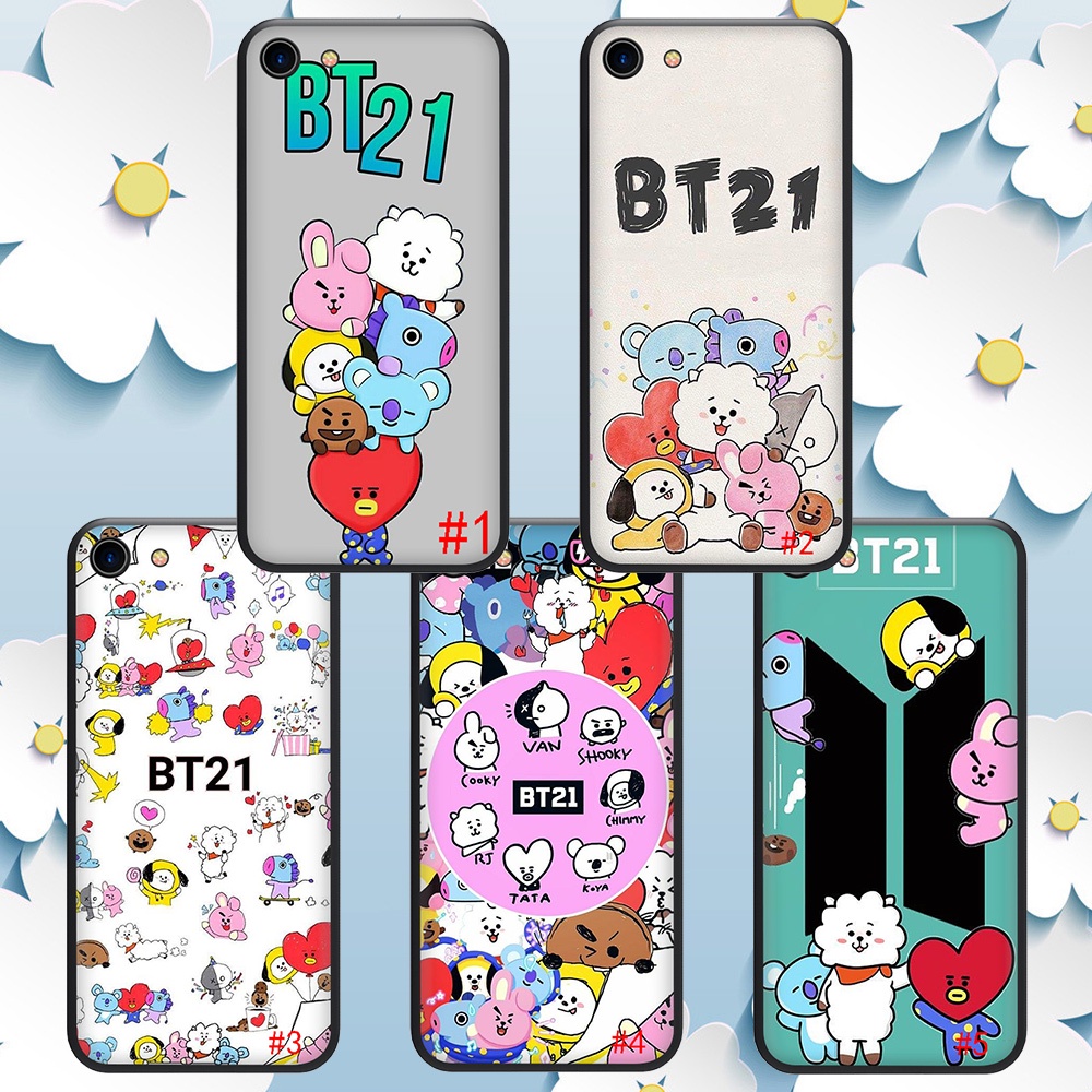 2 Custodie Silicone Morbido Per OPPO A16/A54/A55 - Cover Sottile Antiurto Con Disegno Luna - Nero
