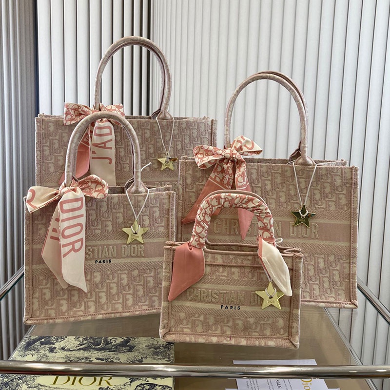 Dior book 2025 tote pink