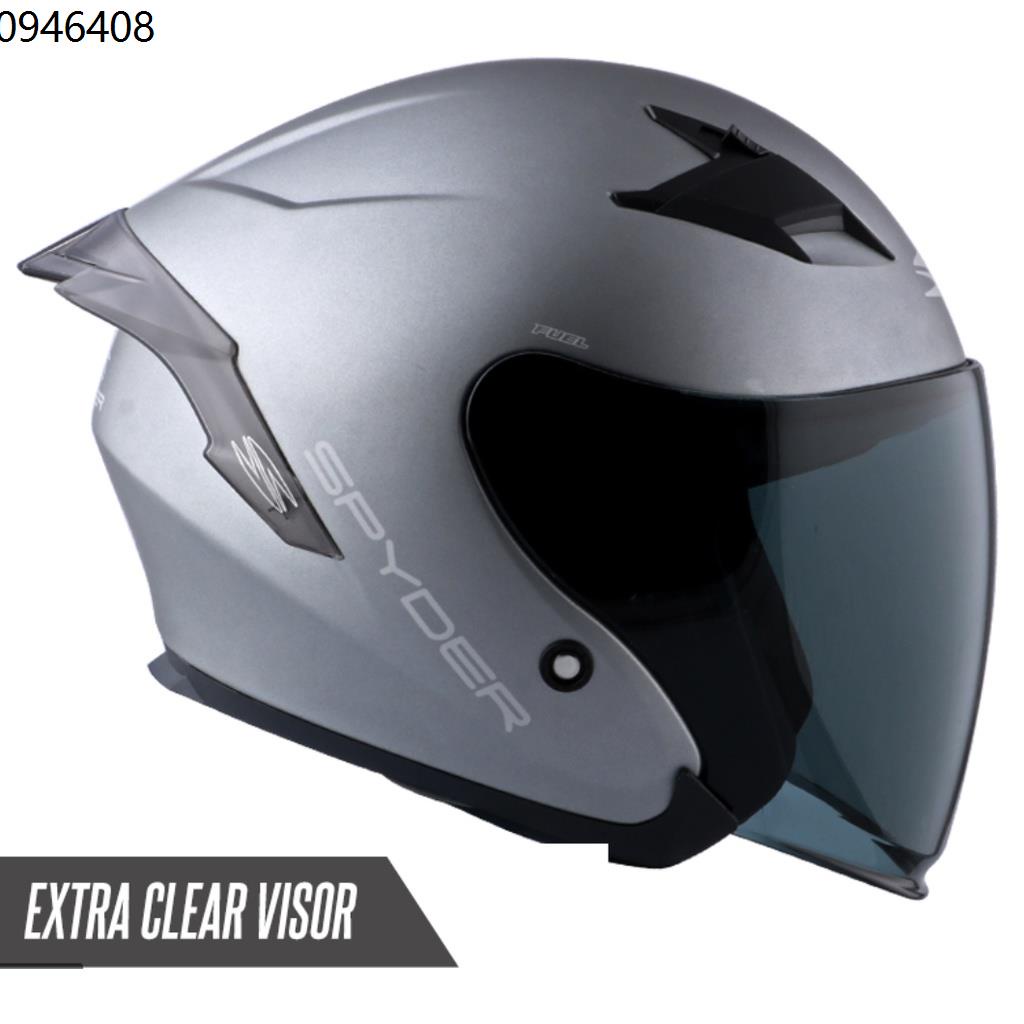 Spyder Helmet Full Face Spyder Fuel Model Half Face Dual Visor Helmet Free Clear Visor